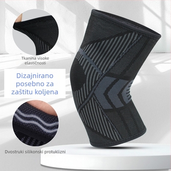 Dvostruko reljefni protuklizni koljeni štitnici, prozračni najlon, za biciklizam, trčanje, preskakanje užeta, planinarenje i fitness