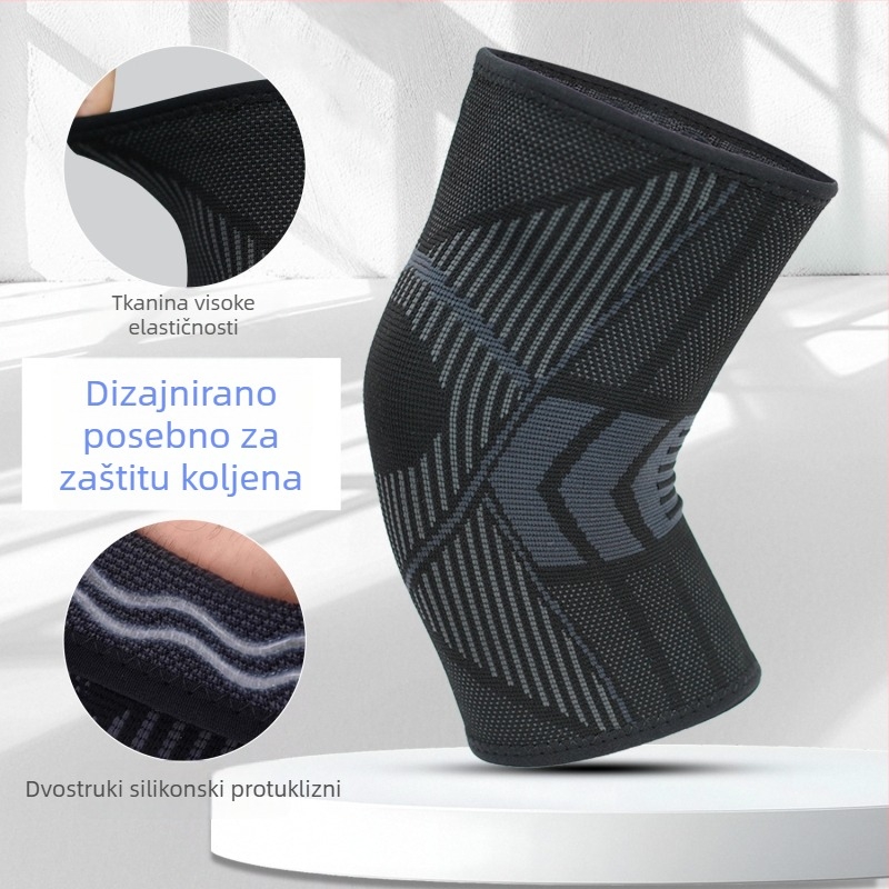 Dvostruko reljefni protuklizni koljeni štitnici, prozračni najlon, za biciklizam, trčanje, preskakanje užeta, planinarenje i fitness