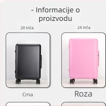 Prilagođena 2025 nova kofer za ručnu prtljagu, 20-inčni, 24-inčni velika kapaciteta, 360° kotači
