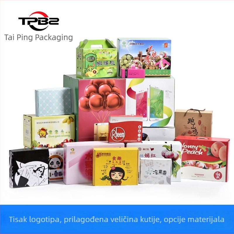 Prilagođena kutija od kartona sa zatvaračem za logističko pakiranje, sklopiva kutija 100x100x100 mm, kraft 250gsm, tvrdost K3K, debljina 3 mm, model DZ00000000001