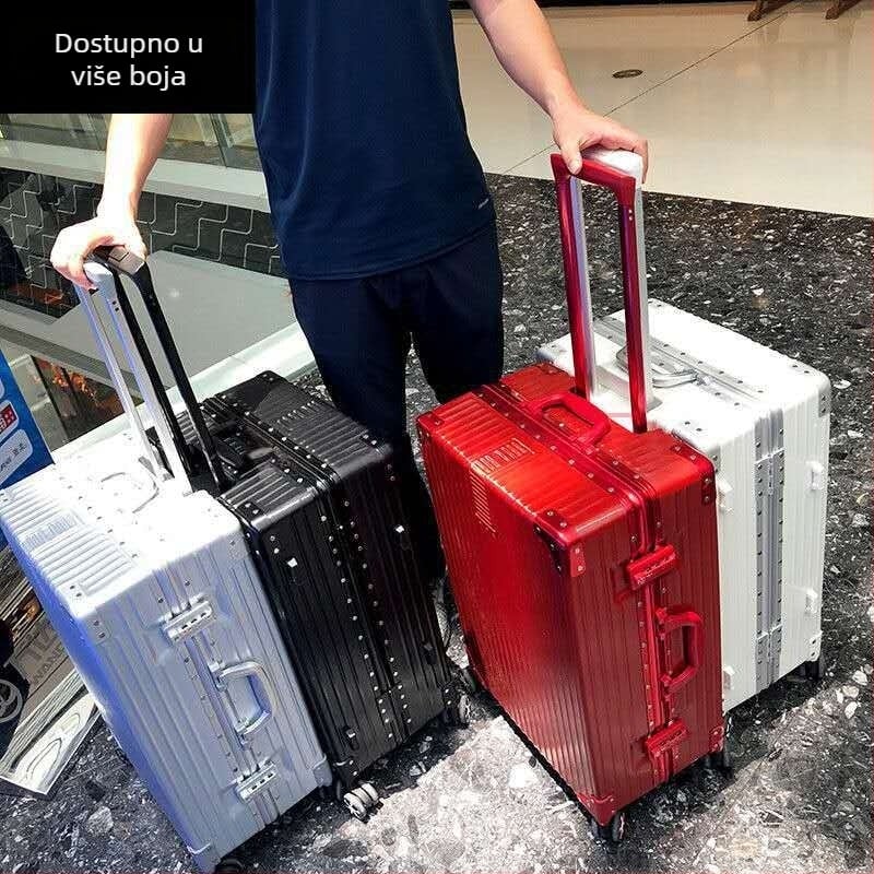Ženski prenosni kovčeg za studentice, 20 inča s univerzalnim kotačićima, 24 inča aluminijski okvir, kovčeg za putovanja s kôdom