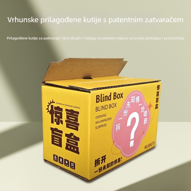 Prilagođena prazna kutija za tajne kutije – sklopiva kartonska kutija sa zatvaračem za darove
