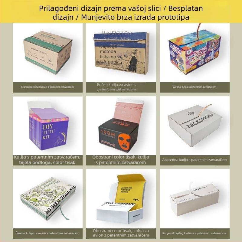 Prilagođena prazna kutija za tajne kutije – sklopiva kartonska kutija sa zatvaračem za darove