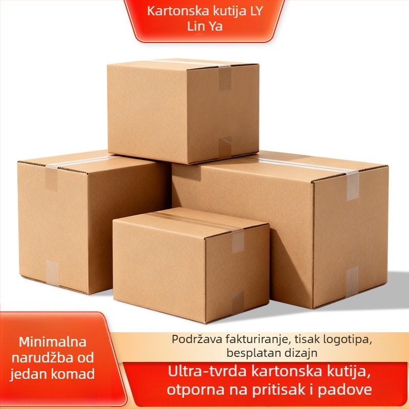 Prilagođena kutija s zatvaračem – izuzetno čvrst valoviti karton za ekspresnu dostavu, lako se otvara