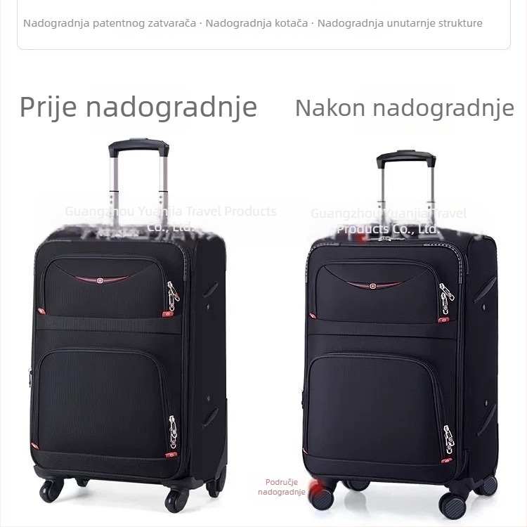 3-dijelni set kofera od Oxford platna, veliki kapacitet, kotači s okretom, unisex, TSA brava
