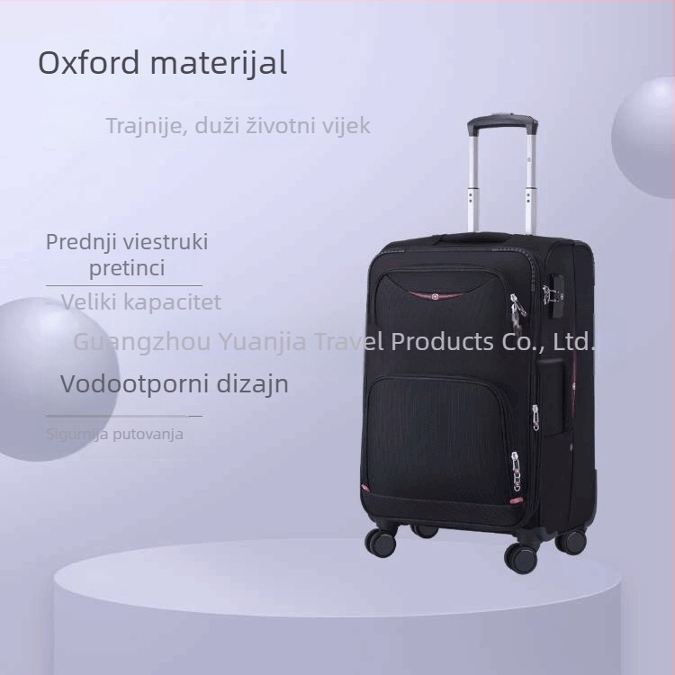 3-dijelni set kofera od Oxford platna, veliki kapacitet, kotači s okretom, unisex, TSA brava