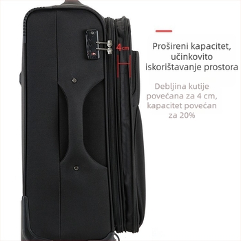 Proširivi kofer od Oxford platna, s tihim univerzalnim kotačićima, otporan na ogrebotine i tlak, vodootporan, TSA zaključavanje, unisex