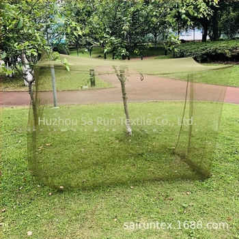Vanjski jednoposteljni sklopivi krevet s mrežom protiv komaraca, vojnozelena, za putovanja, dimenzije 200×90×180 cm