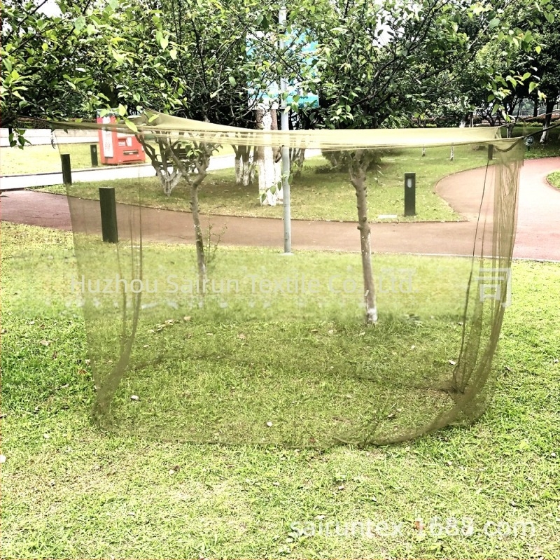 Vanjski jednoposteljni sklopivi krevet s mrežom protiv komaraca, vojnozelena, za putovanja, dimenzije 200×90×180 cm