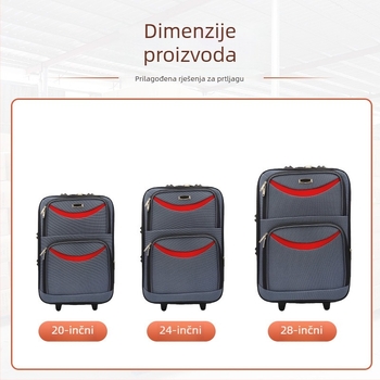20-inčni kofer od Oxford tkanine, s zaključavanjem na lozinku, unisex, s kotačićima, velik kapacitet