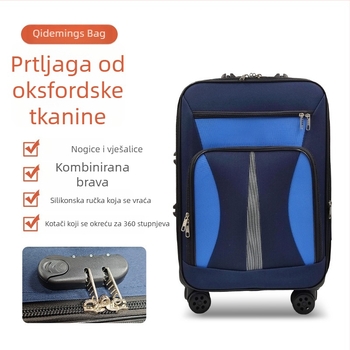 Novi stil unisex kofer s teleskopskom ručkom za poslovna putovanja, ručna prtljaga od Oxford platna, 360° kotači, čvrst i izdržljiv