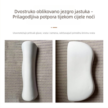 Jastuk od memorijske pjene za potporu vratu, spor odziv, oblačast oblik, korekcija držanja, dvostruka pozicija
