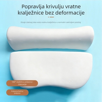 Jastuk od memorijske pjene za potporu vratu, spor odziv, oblačast oblik, korekcija držanja, dvostruka pozicija