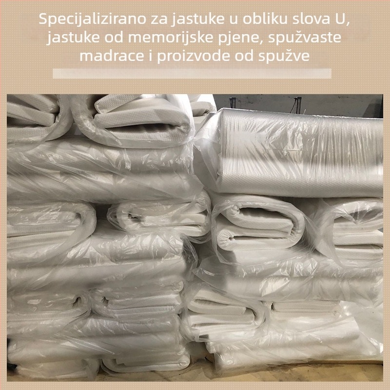 Jastuk od memorijske pjene za potporu vratu, spor odziv, oblačast oblik, korekcija držanja, dvostruka pozicija