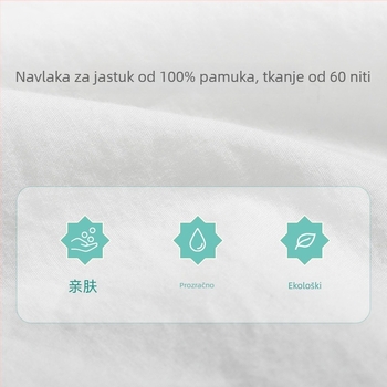 Royal prirodni zdrobljeni lateks jastuk za odrasle, podrška vrata, pravokutno jezgro jastuka, prilagodljivo