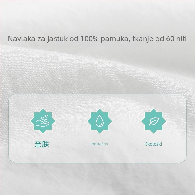 Royal prirodni zdrobljeni lateks jastuk za odrasle, podrška vrata, pravokutno jezgro jastuka, prilagodljivo
