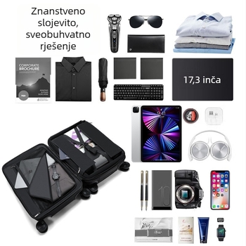 Kufr za putovanje velike kapacitete od Oxford platna, vučni kofer, unisex, poslovno putovanje, TSA kombinirani zasun