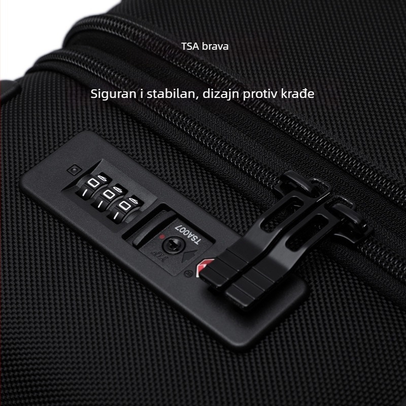 Kufr za putovanje velike kapacitete od Oxford platna, vučni kofer, unisex, poslovno putovanje, TSA kombinirani zasun
