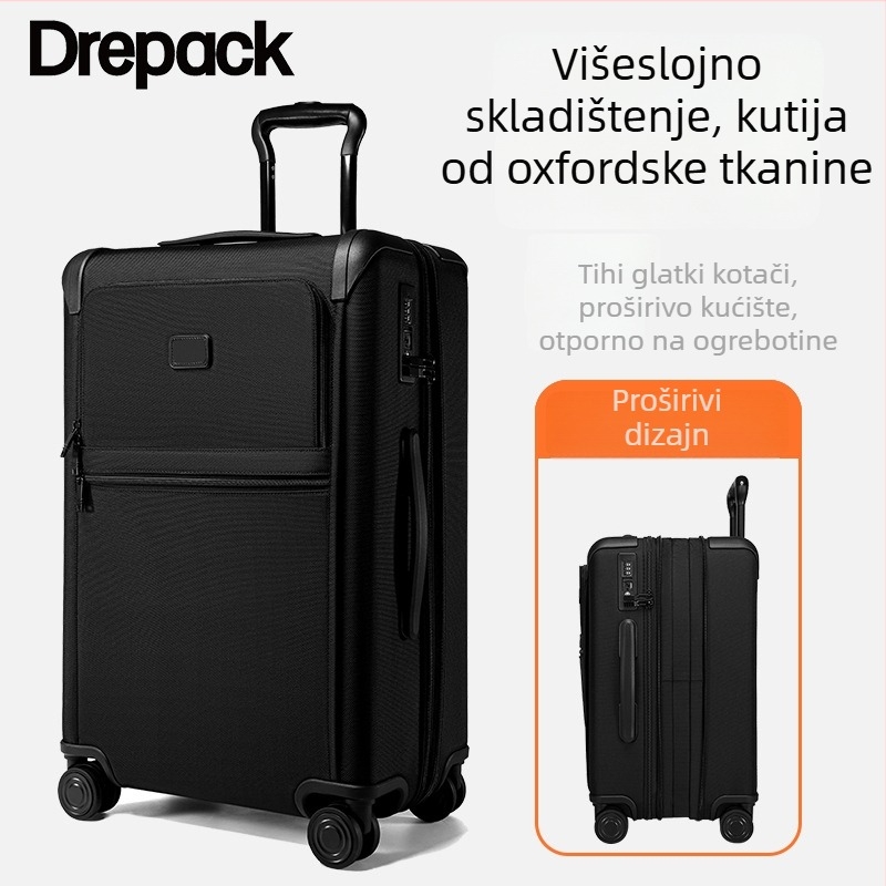 Kufr za putovanje velike kapacitete od Oxford platna, vučni kofer, unisex, poslovno putovanje, TSA kombinirani zasun