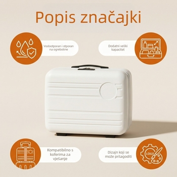 14-inčni prenosni kovčeg za putovanje za kozmetiku, s velikim kapacitetom