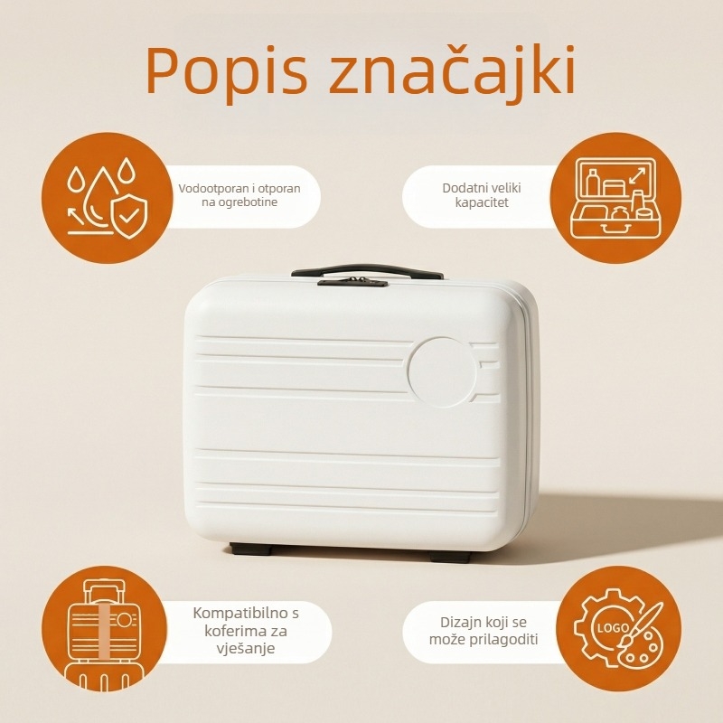14-inčni prenosni kovčeg za putovanje za kozmetiku, s velikim kapacitetom