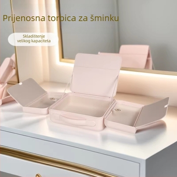 2025 nova prijenosna torbica za šminku za žene, svjež dizajn za putovanja, veliki kapacitet i višeslojni pretinci