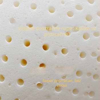 Jastučnica za vrat od latexa, valovitog oblika, 90% prirodni latex, za sve sezone, sa zatvaračem, pranje u stroju, visina 5–10 cm, težina 1,0–1,5 kg