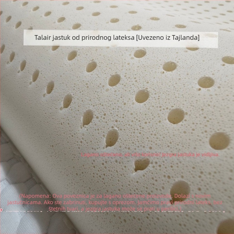 Jastučnica za vrat od latexa, valovitog oblika, 90% prirodni latex, za sve sezone, sa zatvaračem, pranje u stroju, visina 5–10 cm, težina 1,0–1,5 kg
