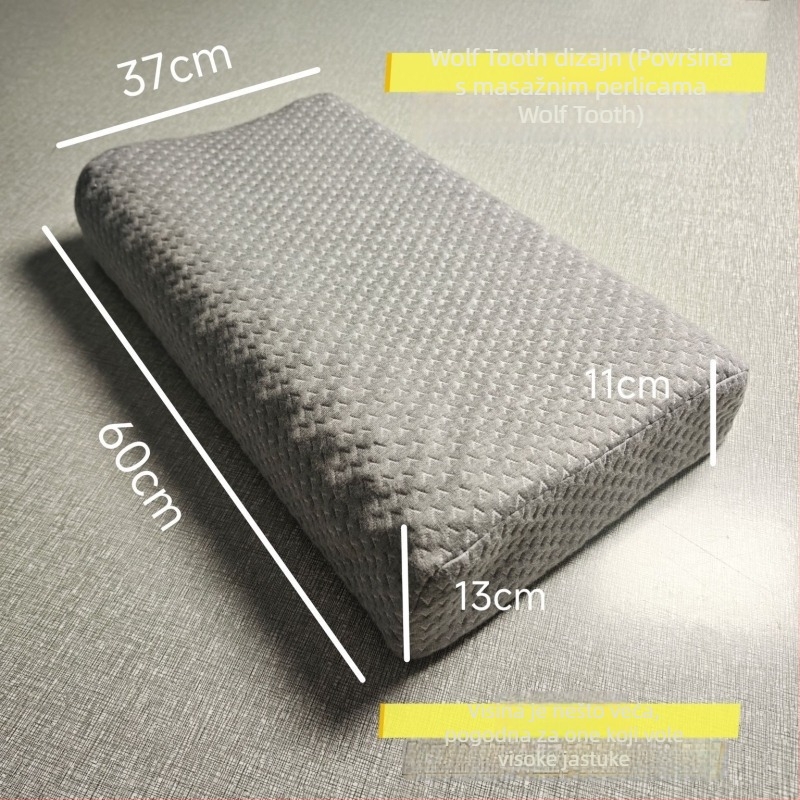 Jastučnica za vrat od latexa, valovitog oblika, 90% prirodni latex, za sve sezone, sa zatvaračem, pranje u stroju, visina 5–10 cm, težina 1,0–1,5 kg