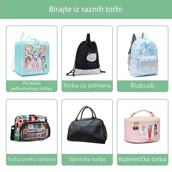 Prilagođena kozmetička torbica u korejskom stilu sa slatkim prozirnim medvjedićem, velika kapaciteta, PU koža