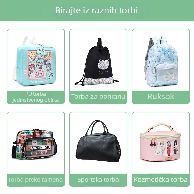 Prilagođena kozmetička torbica u korejskom stilu sa slatkim prozirnim medvjedićem, velika kapaciteta, PU koža