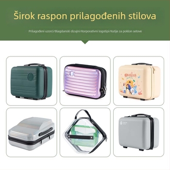 Retro makaron kozmetička torbica, mala putna kutija za pohranu, 14-inčni kozmetički kovčeg