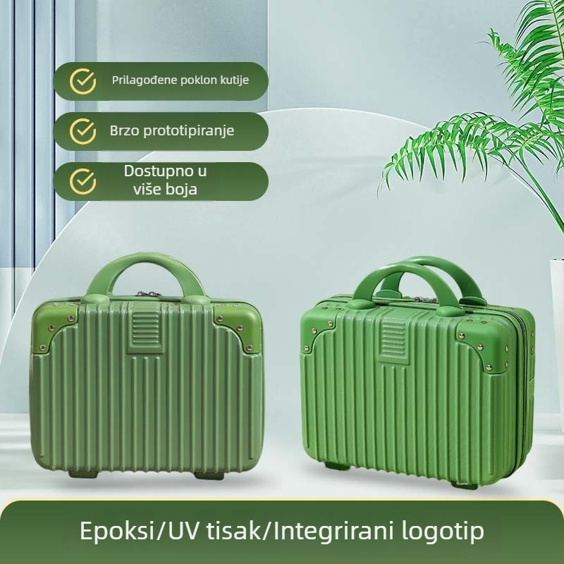 Retro makaron kozmetička torbica, mala putna kutija za pohranu, 14-inčni kozmetički kovčeg