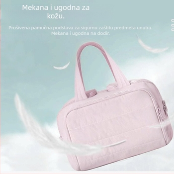 Prilagođena ženska torbica za kozmetiku, velika kapaciteta i više pretinaca – putna torba