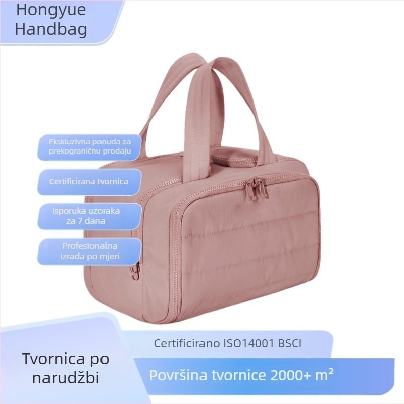 Prilagođena ženska torbica za kozmetiku, velika kapaciteta i više pretinaca – putna torba