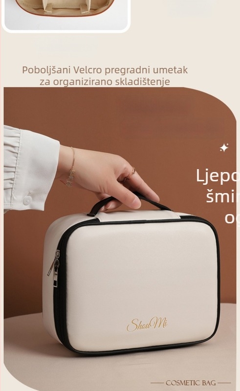 Ženska torbica za kozmetiku za putovanje, velika kapaciteta, prijenosna i elegantna