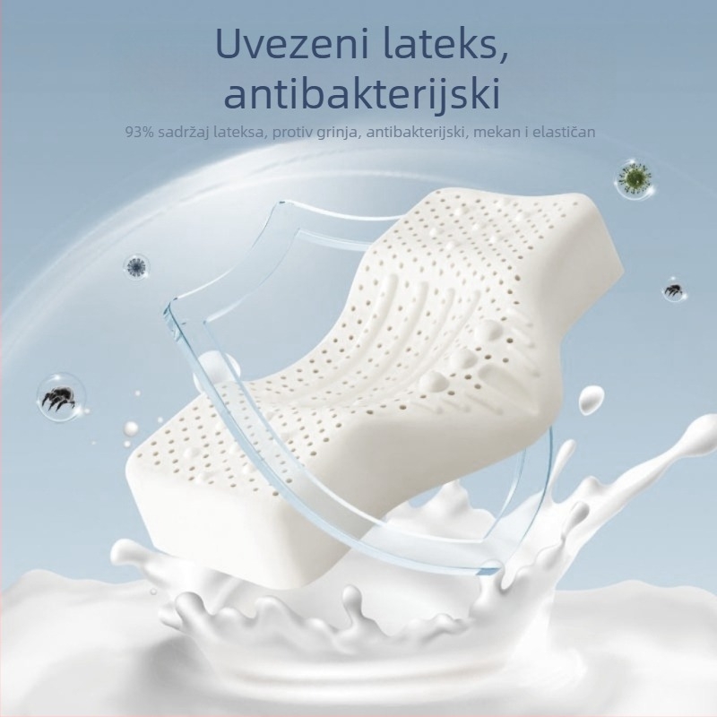 Lateks jastuk za podršku vrata, prilagodljiva visina 5–10 cm, pravokutnog oblika, pomoć za san, autentičan proizvod