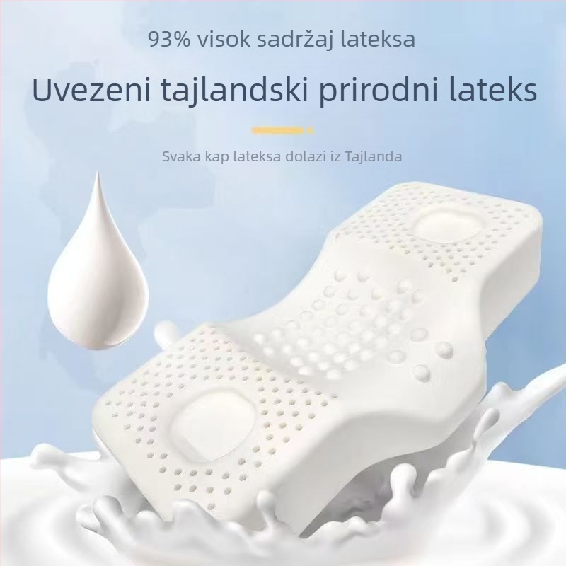 Lateks jastuk za podršku vrata, prilagodljiva visina 5–10 cm, pravokutnog oblika, pomoć za san, autentičan proizvod