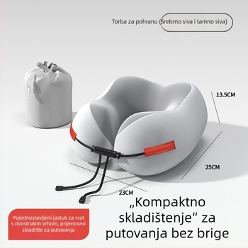 Jastuk za putovanje od memorijske pjene u obliku U, za podršku vrata — idealan za avion, automobil i vlak