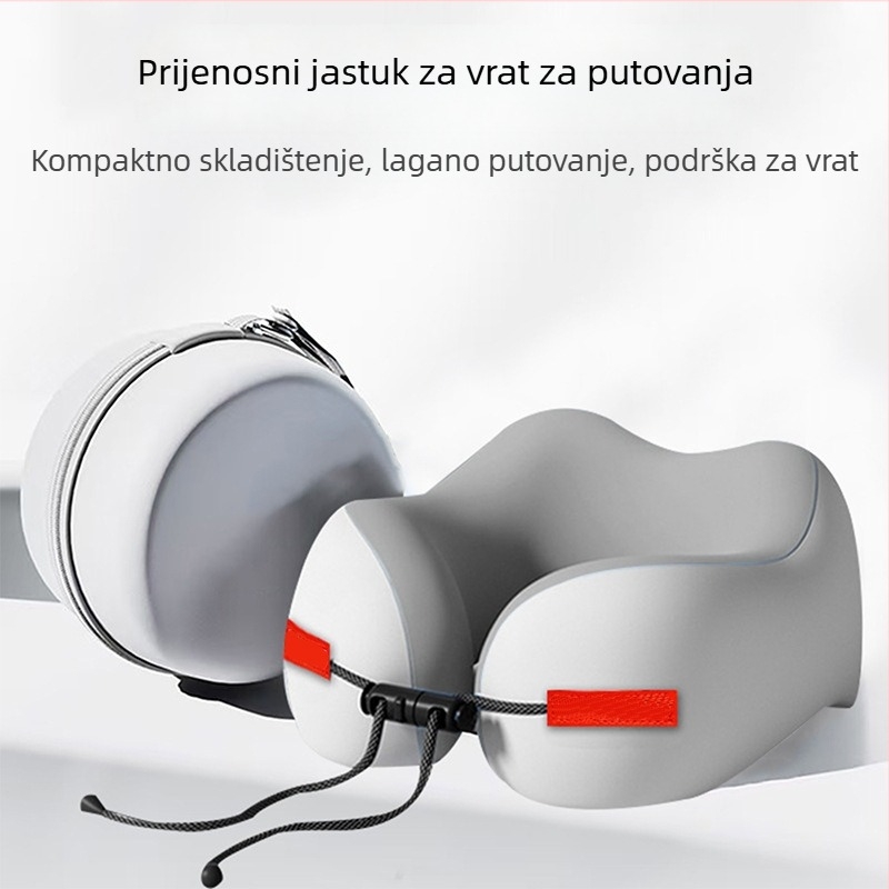 Jastuk za putovanje od memorijske pjene u obliku U, za podršku vrata — idealan za avion, automobil i vlak