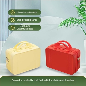 Personalizirana ženska putna kutija za pohranu, 14-inčna, zatvarač, vodootporna, ABS+PC materijal.