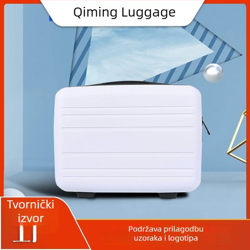 14-inčni prijenosni kozmetički kovčeg s prilagođenim logom, jednofarbeni, luksuzna poklon kutija, lagani putni kovčeg