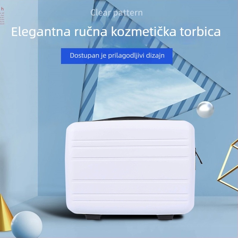 14-inčni prijenosni kozmetički kovčeg s prilagođenim logom, jednofarbeni, luksuzna poklon kutija, lagani putni kovčeg