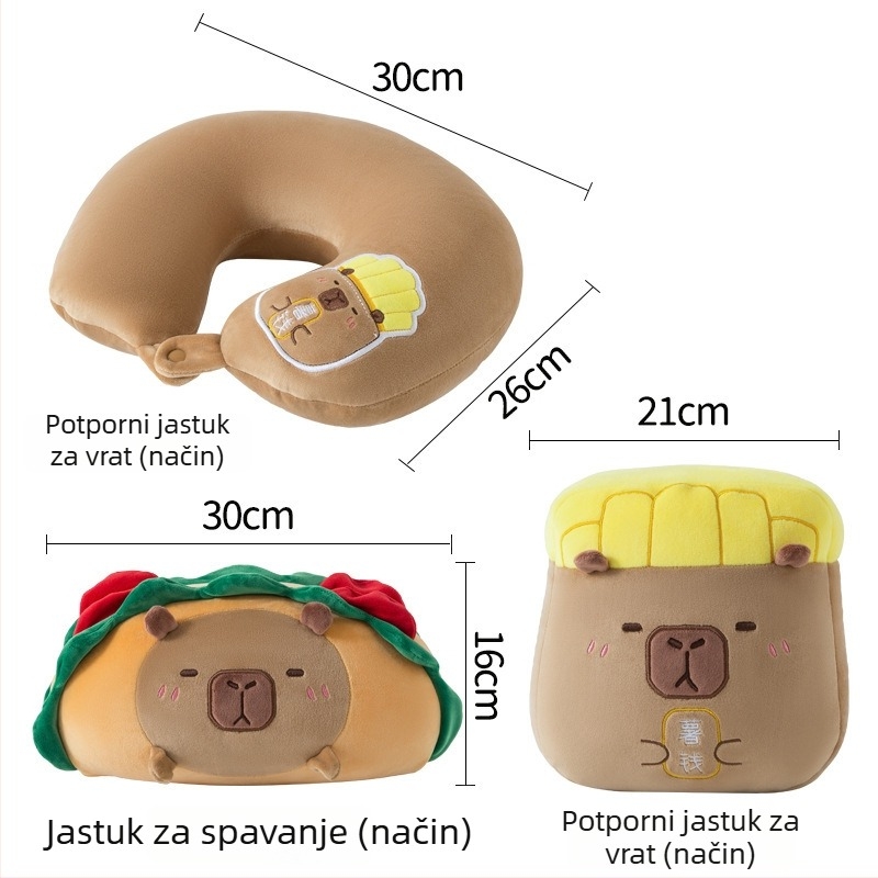 U-oblikovana jastučnica za vrat, dvostruka namjena za odmor u uredu, s punjenjem od pjene, mogućnost otiska logotipa