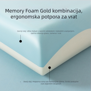Ya-duo jastuk od memorijske pjene za duboki san, Pro podrška za vrat za bočni san, Unisex