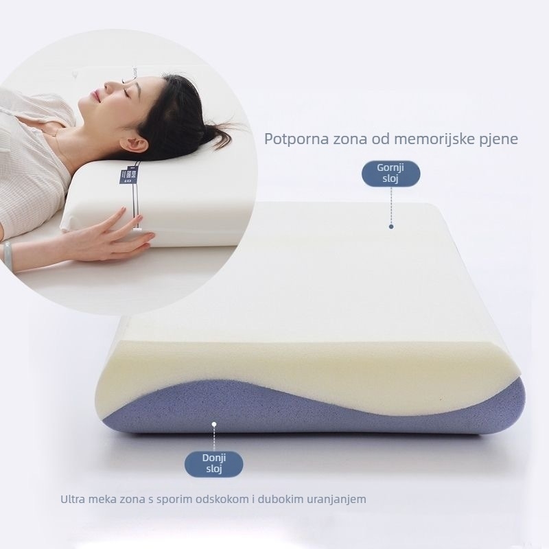 Ya-duo jastuk od memorijske pjene za duboki san, Pro podrška za vrat za bočni san, Unisex