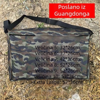 Vodootporna maskirna platnena torba za alate i ribolovnu opremu s naramenicom, za vanjsku upotrebu