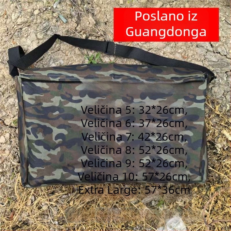 Vodootporna maskirna platnena torba za alate i ribolovnu opremu s naramenicom, za vanjsku upotrebu