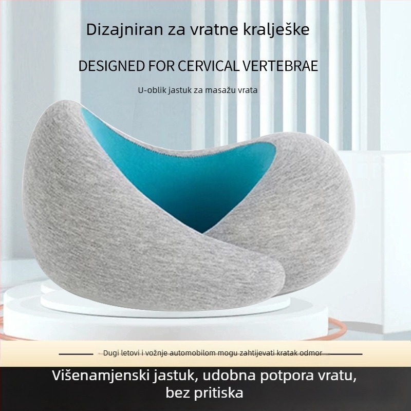2025 Ostrich U-oblikovani jastučić od memorijske pjene za putovanja i odmor — zrakoplov, automobil, ured, prenosni