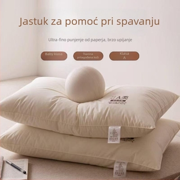 Jastuk s jezgrom od sirovog pamuka za potporu cervikalne kralježnice, jednostavan jastuk za odrasle, pogodan za dom, studentski dom i hotel